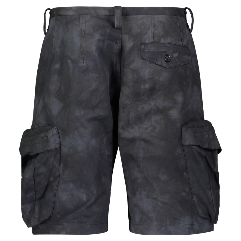 PULLOVER CARGO SHORTS GREY TIE DYE - Mostly Heard Rarely Seen