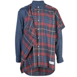OVERLAPPING BUTTON DOWN RED BLUE PLAID/ BLUE - Mostly Heard Rarely Seen