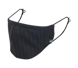 BLACK PINSTRIPE MHRS MASK - Mostly Heard Rarely Seen