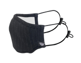 BLACK PINSTRIPE MHRS MASK - Mostly Heard Rarely Seen