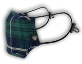 GREEN NAVY/WHITE STRIPE MHRS FACE MASK - Mostly Heard Rarely Seen
