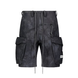 PULLOVER CARGO SHORTS GREY TIE DYE - Mostly Heard Rarely Seen