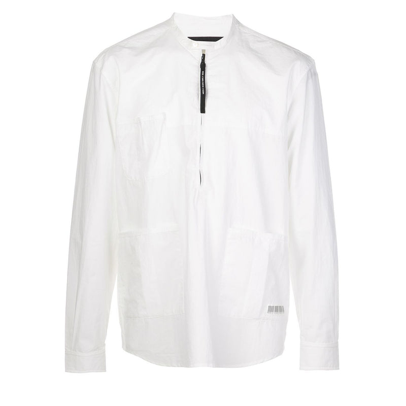 QUARTER ZIP UTILITY SHIRT OFF WHITE - Mostly Heard Rarely Seen