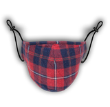 RED/BLACK PLAID MHRS FACE MASK - Mostly Heard Rarely Seen