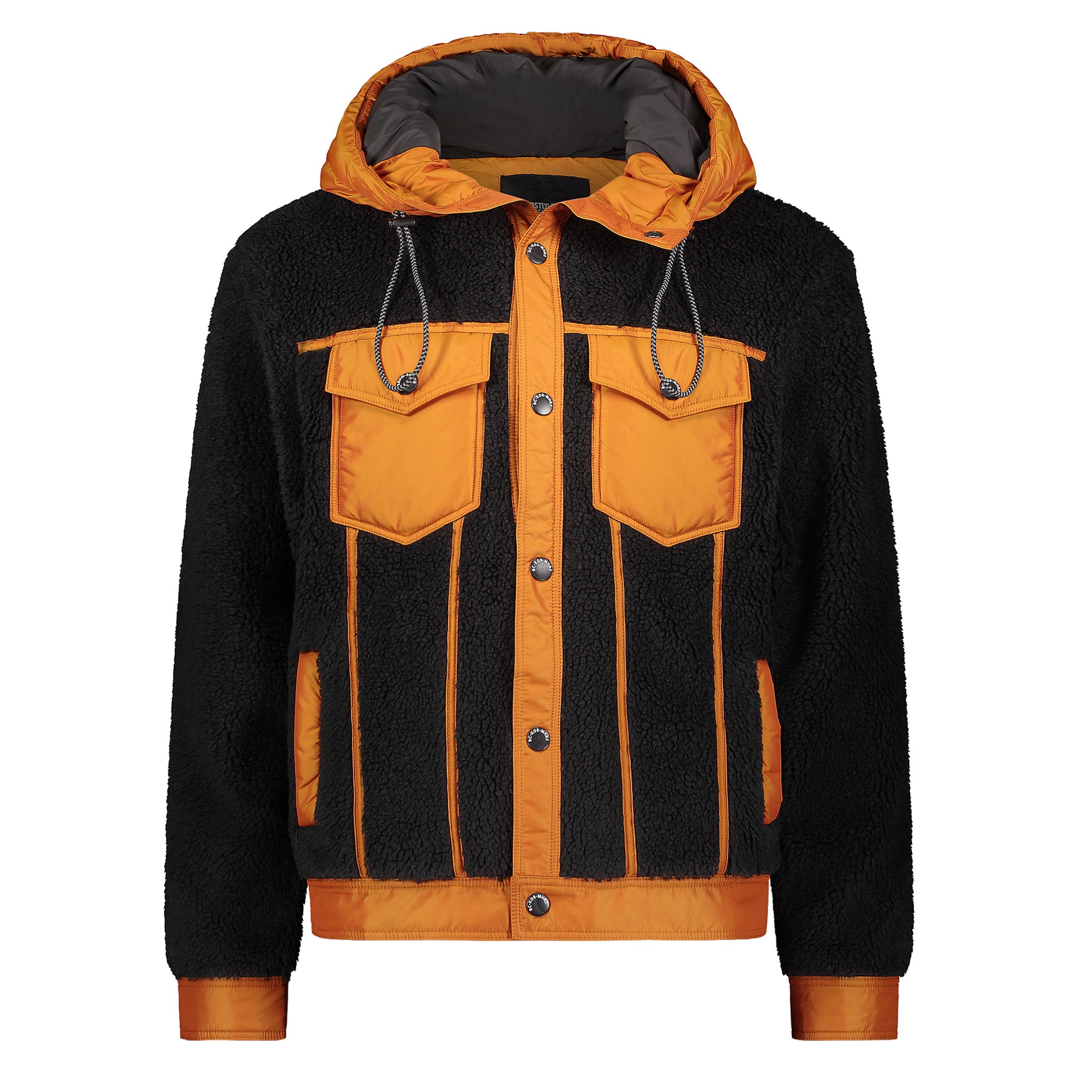 Mostly Heard Rarely Seen Get Out paint-splattered hoodie - Orange