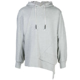 STAGGERED HEM HOODIE HEATHER GREY - Mostly Heard Rarely Seen