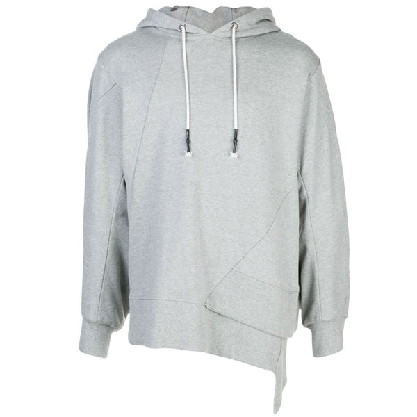 STAGGERED HEM HOODIE HEATHER GREY - Mostly Heard Rarely Seen