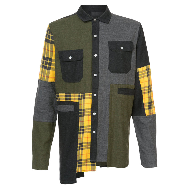 UNEVEN MIX FLANNEL SHIRT - Mostly Heard Rarely Seen