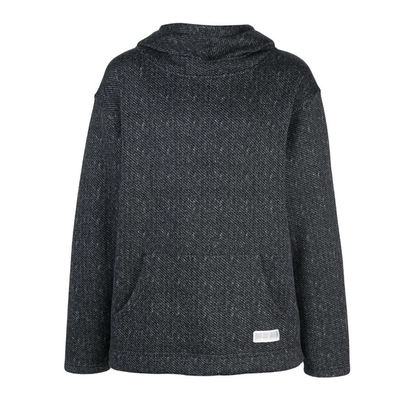 WOOL HOODIE HEATHER BLACK - Mostly Heard Rarely Seen