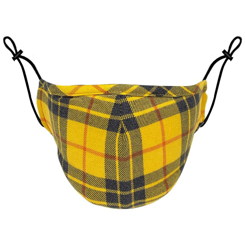 YELLOW PLAID MHRS MASK - Mostly Heard Rarely Seen
