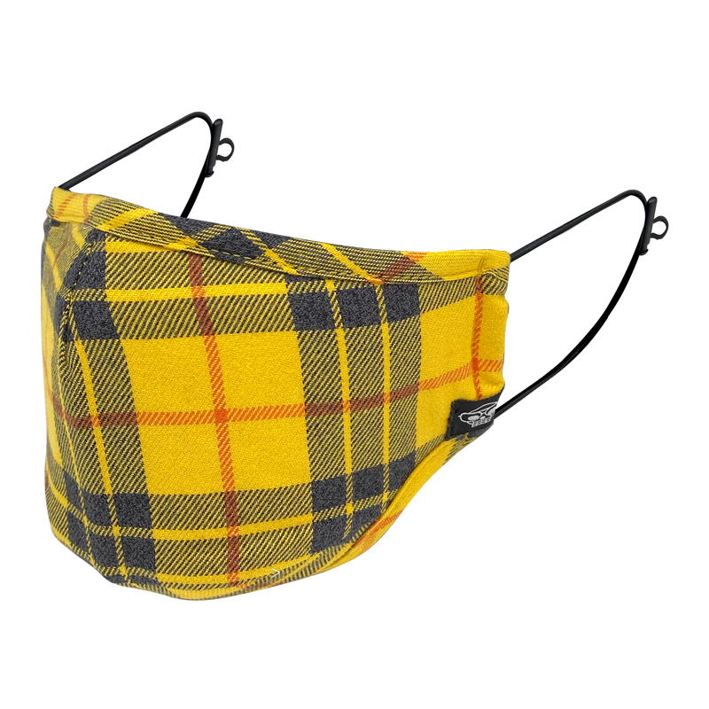 YELLOW PLAID MHRS MASK - Mostly Heard Rarely Seen