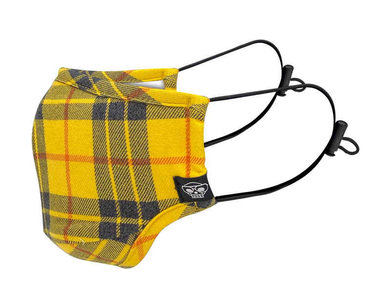 YELLOW PLAID MHRS MASK - Mostly Heard Rarely Seen