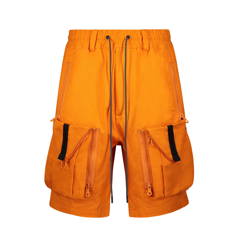 ZIPOFF CARGO SHORTS ORANGE - Mostly Heard Rarely Seen