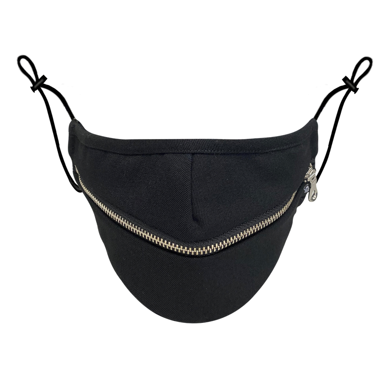 BLACK WOOL / ZIPPER MHRS MASK - Mostly Heard Rarely Seen