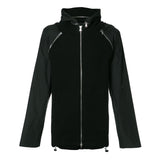 ZIP SLEEVE HOODIE - BLACK - Mostly Heard Rarely Seen